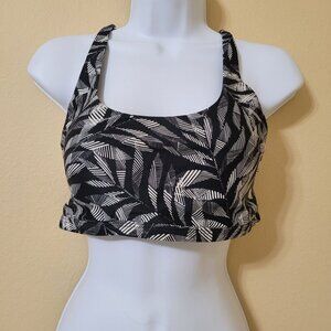 PrAna‎ Womens Black & White Strappy Sports Bra M Gym Workout Yoga Active